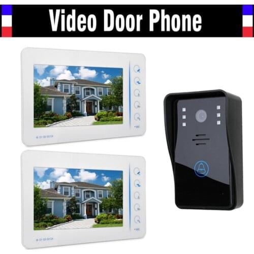 7" Touch Screen Video Doorbell Door Phone Intercom System Video Doorphone Interphone Kits Support 4 Channel CCTV Camera