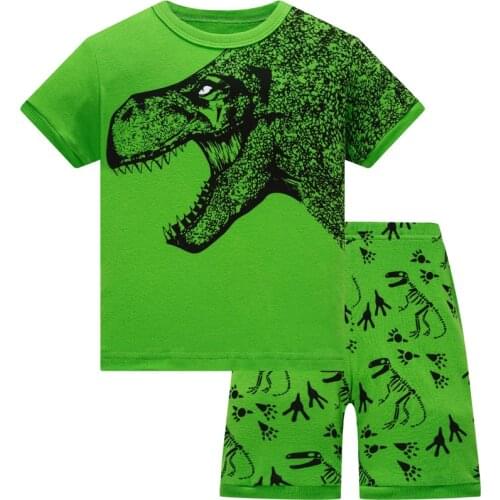 2-8y Childrens Pajamas Set Baby Boys Pijamas Suits Kids Home Clothes Fish Blue Infant Pyjamas Baby bedgown 100% Cotton PJS