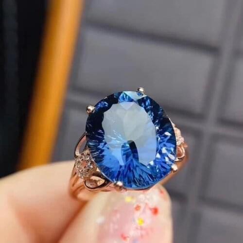 Most Popular Topaz Ring Natural Real Topaz Rings Free Shipping 925 Sterling Silver Ring