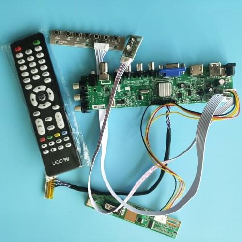 Kit Fo LP154WX4-TLE2 /LP154WX4-TLE4 HDMI Digital VGA CCFL board Panel 30pin 15.4" 1280X800 Controller TV USB AV LCD remote DVB-T
