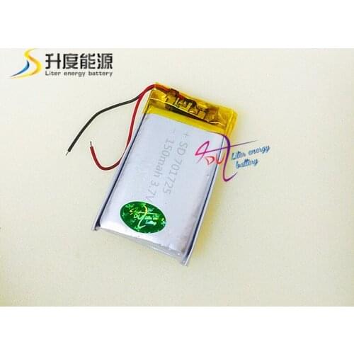 2pcs SD 701725, 071725 lithium polymer battery 3.7v 150mah helicopter craft model battery