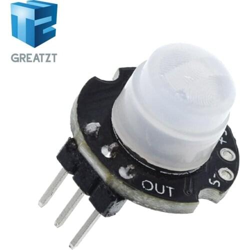 MH-SR602 MINI Motion Sensor Detector Module Pyroelectric Infrared PIR kit sensory switch Bracket for arduino Diy With lens