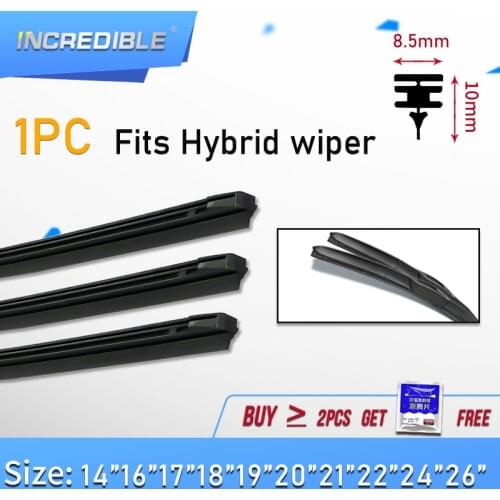 INCREDIBLE Wiper Refill Rubber Replacement for Hybrid Type Wiper Blades Surface (Pack OF 1 Piece)