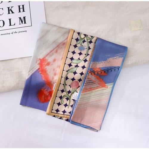 2021 New Simple 100*9 Ins Spring Scenery Gradual Summer Bag Decorative Clothing With Korean Version Of The Scarf For Women