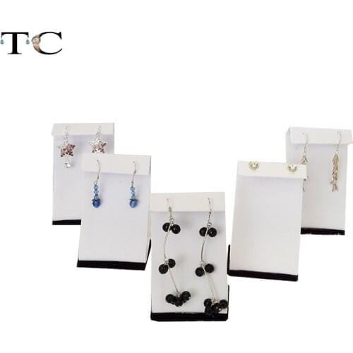 Wholesale Silver Jewelry Show Display Holder Promotion 10pcs/lot Earring Display Cards White Eyewear Displays Case
