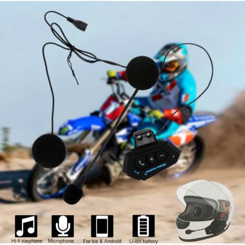 Rechargeable Motorcycle Helmet BT Headset Headphone Speakers Support Hands-free Calling for answering rejecting hanging 4.1+EDR