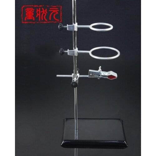 Retort stand full set of iron frame burner clip holder square seat laboratory teaching equipment