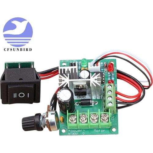 DC 6A Motor Speed Controller Reversible PWM Control Forward/Reverse Switch 6V-15V Max 8A Module Positive and negative switch