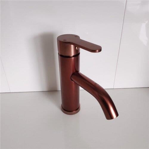 2 Styles Luxury Single Handle Bathroom Faucet Rose Gold Plated Space aluminum Basin Sink Faucet Mixer Tap