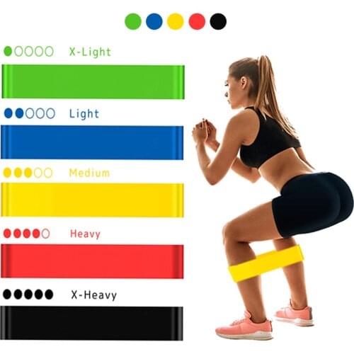 Yoga Resistance Rubber Bands Indoor Outdoor Fitness Equipment 0.35mm-1.1mm Pilates Sport Training Workout Elastic Bands