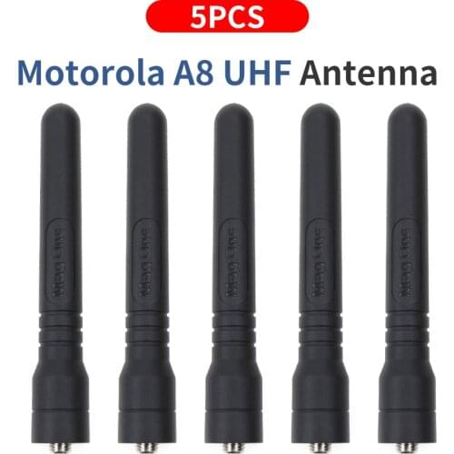 UHF 400-470 MHz Standard Antenna for Motorola Mag One BPR40 A8 Radio - 5 Pack