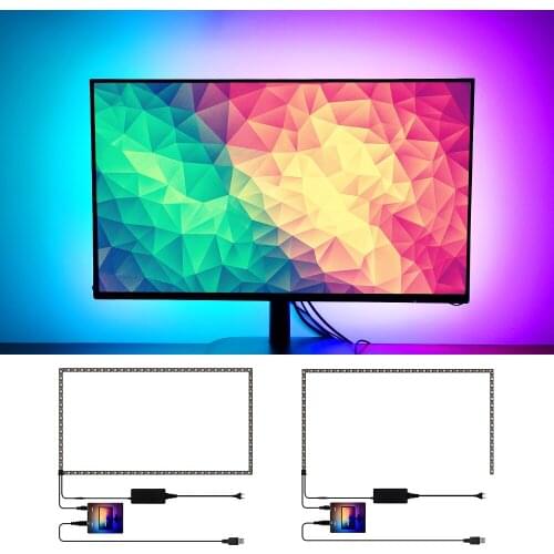 Ambient Light USB LED Strip light 5050 RGB Dream color ws2812b strip for Desktop PC Screen Backlight lighting 1M 2M 3M 4M 5M Kit