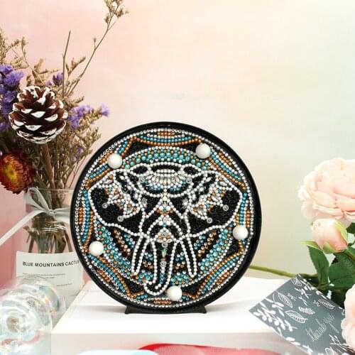 LED Decoration Light DIY Full Drill Diamond Painting Light Bedroom Night Lamp Home Desk Decorative Animal Night Lamp Child Gift