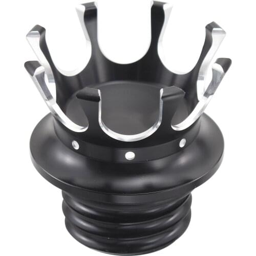 Motorcycle Universal king Crown Style Fuel Tank Cap Gas Cover Fit For Harley Dyna Softail Sportster Touring Road King