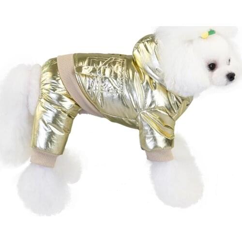 Thickening Cotton Hooded Warm Winter Dog Clothes Pet Puppy Coat Jacket Waterproof For French Bulldog Pug Chihuahua Yorkies