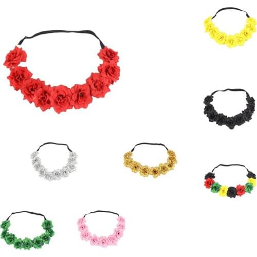 Boho Floral Beach Party Crown Bride Wedding Headband Headdress Flower