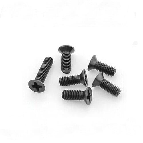 Wkooa M1.2 M1.4 M1.6 M2 M2.5 M3 Screws Black Computer Screws Flat Cuntersunk Head Phillips Drive Steel Pack 1000