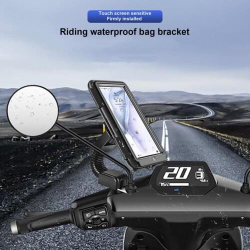 Waterproof Bike Bicycle Phone Mount Bag Case Motorcycle Handlebar Phone Holder Stand