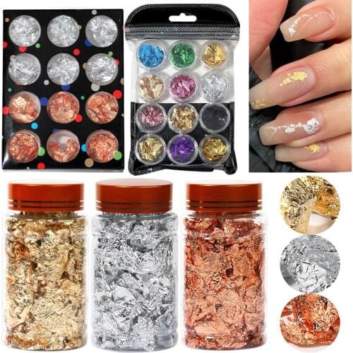 Japanese Gold Foil Paper Mixed Nail Art Set Nail Art Sticker Flash Line Nail Art Decal Parcel Slider Nail Art DIY Decoration Hot