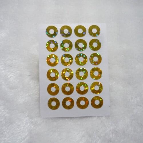 Gold Hologram Hole Reinforcer Stickers for tags