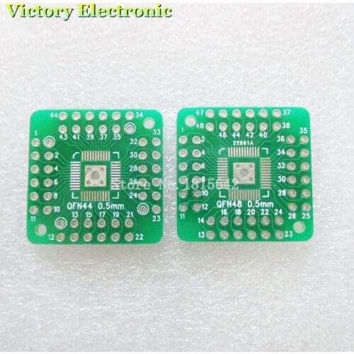 10PCS/Lot HTQFP QFN48 To DIP48 QFN44 QFP48 QFP44 PQFP LQFP To DIP PCB SMD Adapter plate Pitch PCB Board