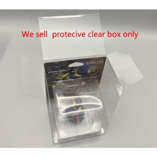 10pcs Clear transparent box For Monster Hunter Rise amiibo special display box plastic PET Protector collection storage