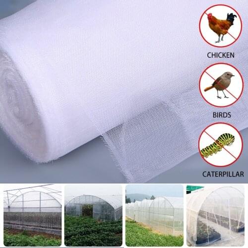 60/80 Mesh Net Garden Protection Net Nylon Plastic Insect-proof Gauze Cloth Greenhouse Net for Locust Birds Chicken Dog Cat