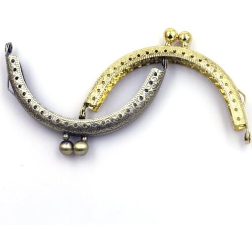 8.5cm Double Ball Patterned Purse Frames Kiss Clasps Clutch Buckles DIY Crafts Making Hardware Accessories Handbag Replace Parts