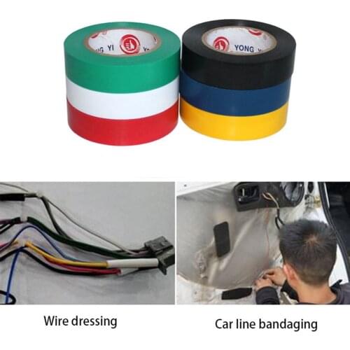 9M Wire Flame Retardant Electrical Insulation Tape Electrical High Voltage PVC Tape Waterproof Self-adhesive Electrician Tape