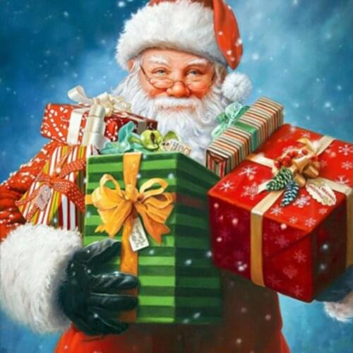 Era 5D Diamond Painting Christmas Full Square/Round Diamond Embroidery Sleigh Landscape Elk Home Decor Mosaic Santa Elk C45143