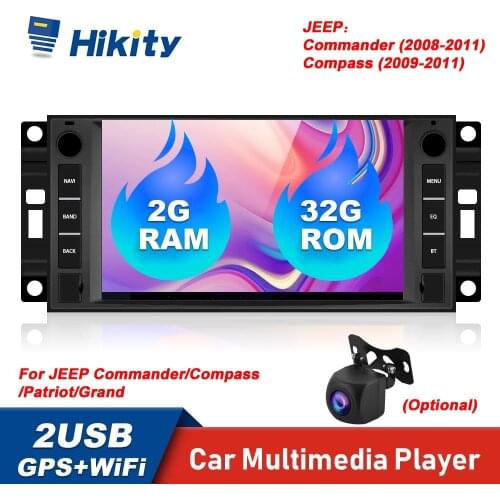 Hikity 2Din Android 2+32GB Car Multimedia Player 7" GPS Radio Stereo For JEEP Commander/Compass/Patriot /CHEVROLET Epica/Sebring