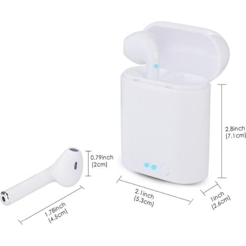 Wireless Headphones I7S Mini,Blue tooth Earbuds TWS - Class A, Wireless Portable Charging Earphones