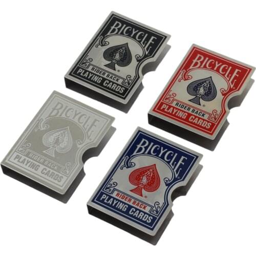 Playing Card Clips Protector Holder ( 4 color,1mm T Stainless Steel) Magic Tricks Professional Magician Close Up Stage Accessory