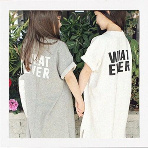 Kids Girls Sisters Long Tops 6 8 10 12 years Summer Autumn Short Sleeve Quality Cotton Soft Casual Children Sweatshirt