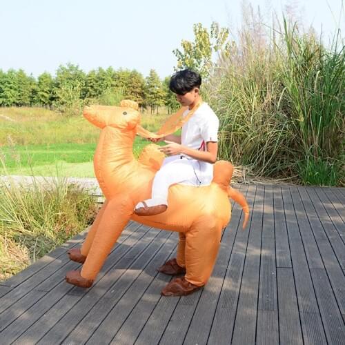 Camel Ride-on Inflatable Costumes Cosplay Clothes Mascot Adult Halloween Christmas Party Toys Fancy Dress Women Men Clothing