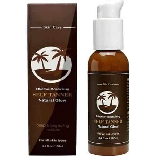 Natural Ingredients Sunless Tanning Lotion & Best Bronzer Golden Buildable Light Medium Or Dark Gradual Tan Body Cream