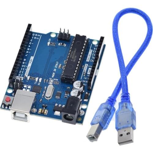 1 Set UNO R3 Official Box ATMEGA16U2+MEGA328P Chip For Arduino UNO R3 Development board + USB CABLE