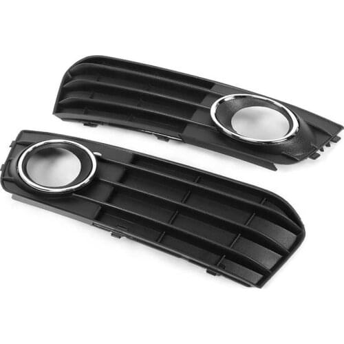 Pair of Fog Lamp Grill Left Right Car Light Grille Cover 8KD807681 Fit for A4 B8 2009 2010 2011 2012 Car accessories