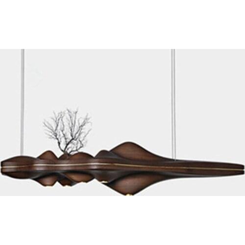 Modern Solid Wood Pendant Light Chinese Japanese Nordic Creative Retro Branch Lamp for Dining Kitchen Island wooden lamp