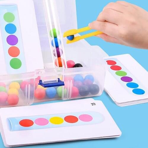Clip Beads Test Tube Toy Children Logic Concentration Fine Motor Training Game Montessori Teaching Aids Educational Toy For Kids