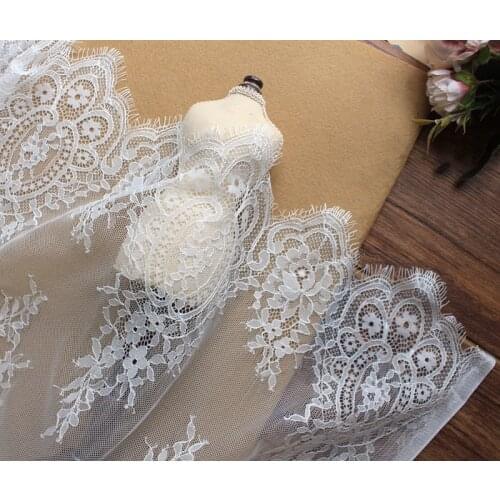 Eyelash lace accessories 40cm wide handmade diy wedding curtain fabric skirt sewing lace