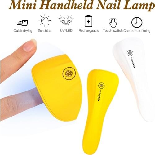 Handheld Nail Dryer Machine UV LED Lamp Portable 30/60s Timer USB Home Use Nail Gel Varnish Dryer LED Nail Lamp Tool 2 Colors