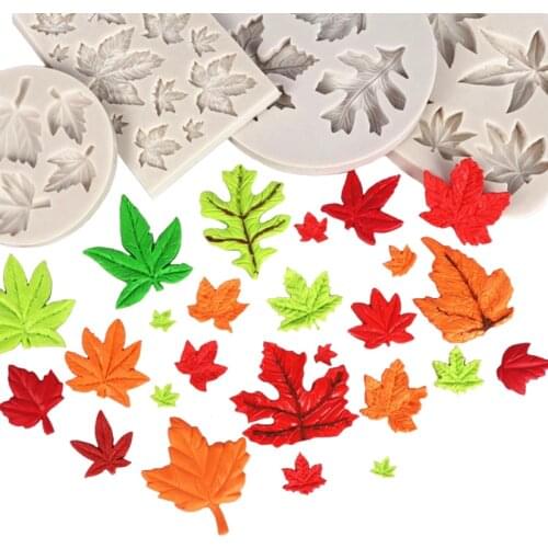 Silicone Mold Maple Leaves Shapes Fondant Cake Chocolate Candy Jello Decorating Tools