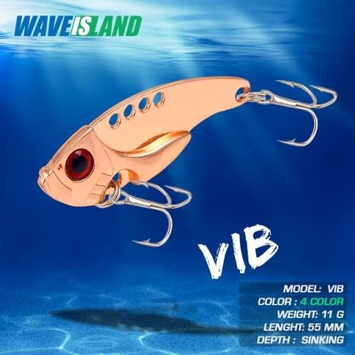 WAVEISLAND 2021 Vib Metal Bait Fishing Lure Whopper Bass Fishing Vibration Artificial lure 11g 5.5cm Jig Trout Lure Saltwater
