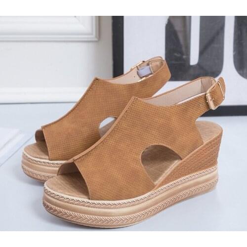 2021 Sandals Women Wedges Shoes High Heels Sandals Summer Women Shoes Chaussures Femme Platform Sandalia Feminina
