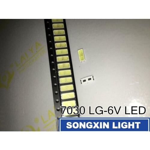 500pcs FOR LG Innotek LED smd 7030 led cool white 100-110lm LED Backlight 1W 7030 6V Cool white TV Application