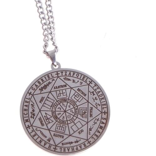 7 Archangels Sigil Charm Necklaces Pentacle Magic Mascot Amulet Lucky charms Protection Supernatural Talisman Necklace