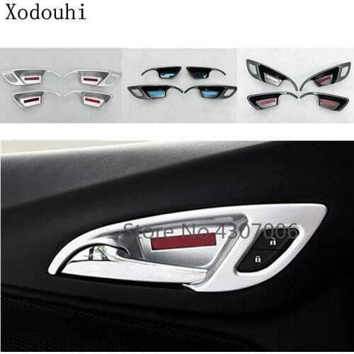 Car Styling Stick Trim Inside Door Inner Handle Bowl Armrest Frame Lamp 4pcs For Chevrolet Equinox Third GE 2017 2018 2019 2020