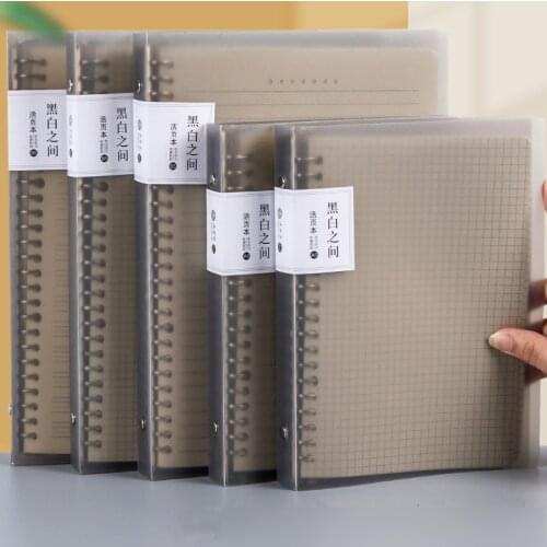 A5 B5 Spiral Notebook Diary PP Grid Blank Line Loose Leaf Binder Notebook School Supplies Agenda Planner Books Office Stationery