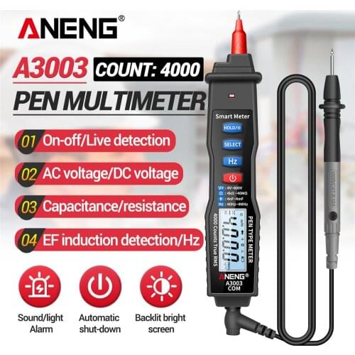 ANENG A3003 Digital Pen Type Multimeter NCV AC/DC Voltmeter Ohmmeter Resistance Capacitance Frequency Handheld Electronic Tester
